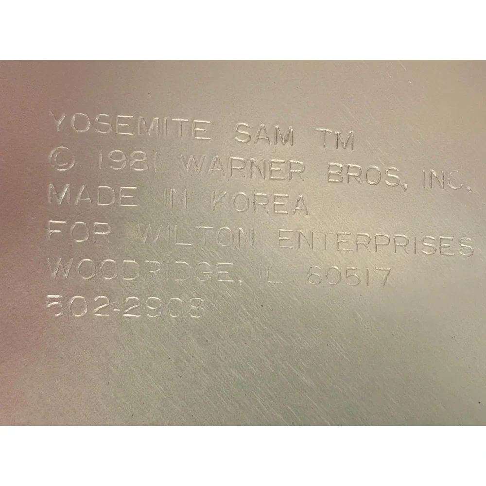 Wilton Yosemite Sam Cake Pan Vintage 1981 Looney Tunes Aluminum Mold 2105-3207